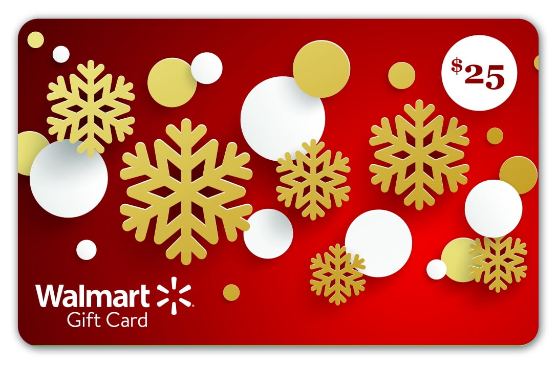 Red Snowflakes Walmart Gift Card