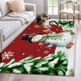 thumbnail image 1 of Red Snowman Christmas Area Rug 4x6 Washable Rug Non Slip Xmas Tree Snowflake Rustic Winter Large Area Rug Indoor Floor Carpet for Entryway Bedroom Kitchen Living Room Home Office Dining Room Nursery, 1 of 8