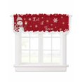 Red Snowman Christmas Valance Curtains for Window/Kitchen/Bathroom/Café