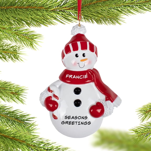 Red Snowman Ornament