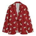 thumbnail image 1 of Red Snowman Pattern Print Men'S Blazer, Jesus Christian Fun Novelty Blazer, 1 of 4