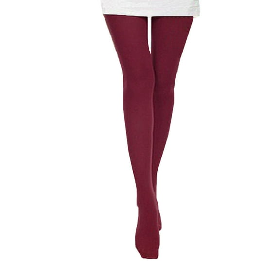 Red Socks Autumn Burnish Opaque Tights Candy Color Leggings Tights Trample