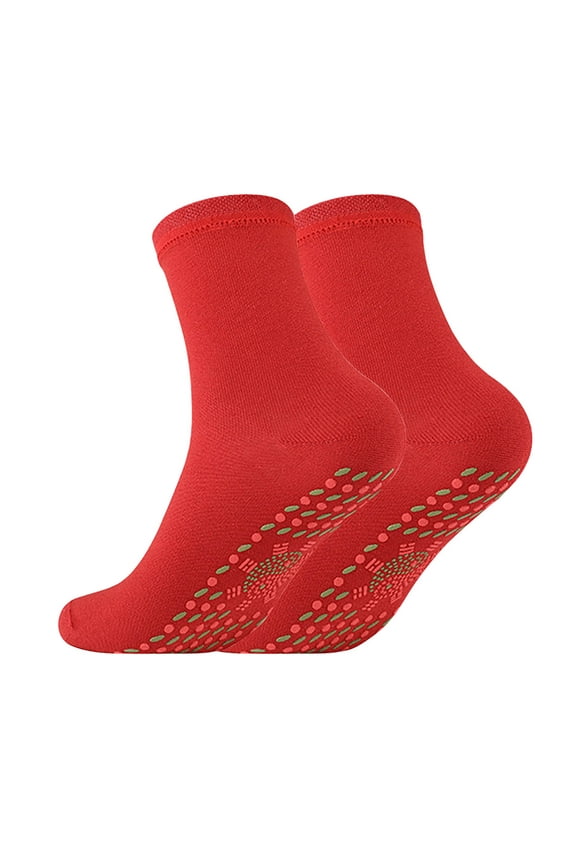 Red Socks Heated Socks Tourmaline -heating Magnetic Comfortable Winter Warm