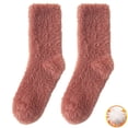 thumbnail image 1 of Red Socks Long Haired Socks for Women Autumn and Winter Sleep Socks Warm Furry Socks Floor Socks with Plush and Thickened Mid Tube Socks, 1 of 3