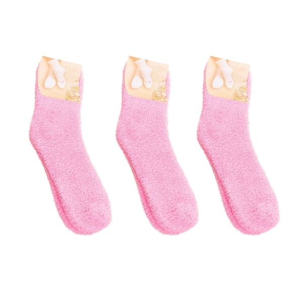 Red Socks Women Fuzzy Cozy Slipper Socks Warm Soft Winter Plush Home Sleeping Socks