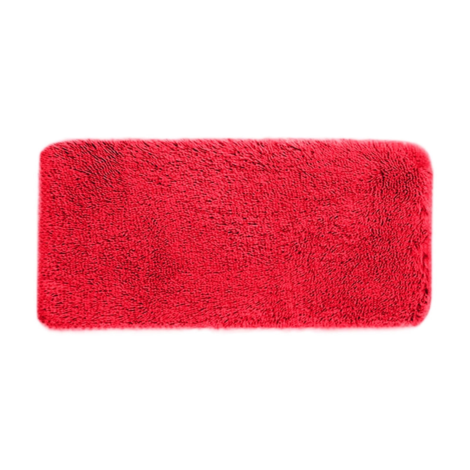 Water Absorption Rug Red Soft Bath Rug With Water Absorption And Non Slip Design For Daily ...