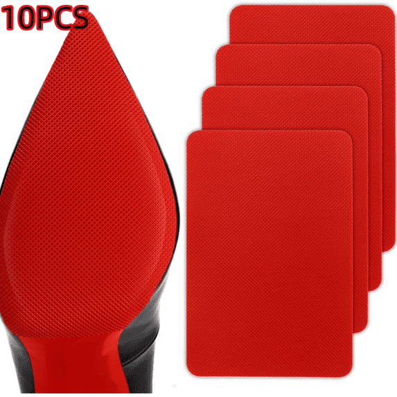 Red Sole Protectors, 10 Pcs Self-Adhesive Shoe Bottom Protector for Christian Louboutin High Heels