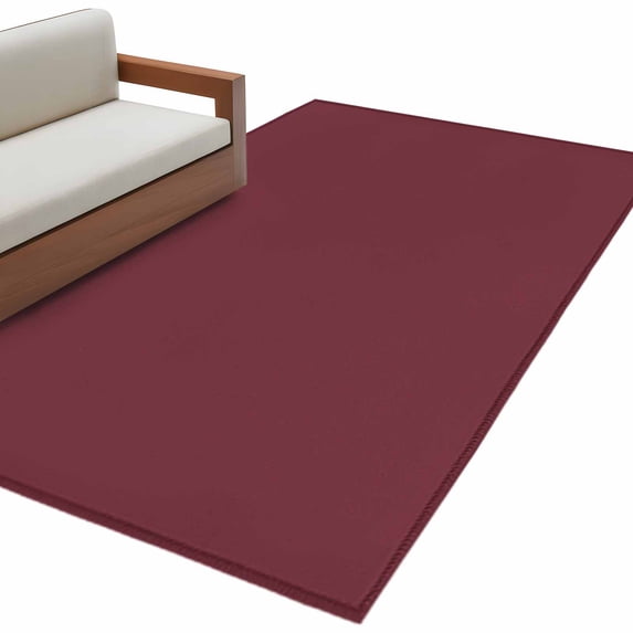 Red Solid Color Area Rugs Collection 2.7'x5', Aesthetics Contemporary Luxury Non Slip Indoor Rectangle Throw Runner Rug Floor Mat Carpet for Living Room Dining Table Bedroom Nursery