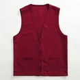thumbnail image 1 of Red Solid Color Coat, Polyester Women's Plus Size Vests, Adult Postulant Activity Vest Supermarket Vests Clerk Workwear, XL, 1 of 4