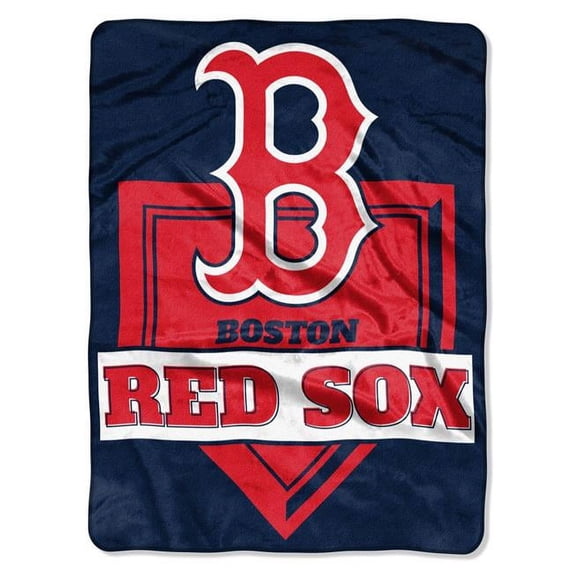 Red Sox Official Major League Baseball, "home Plate" 60"x 80" Raschel Throw By The Northwest Company