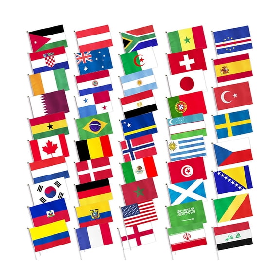 Red Spandex National String Bunting 21cm Flags, Lightweight 168g, Indoor/Outdoor Festive Display, Easy Setup on Poles/Hooks, Multi-Nation Design, Perfect for Parties, Tailgating, Stadium-Style Decor