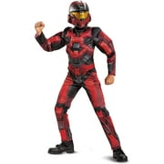 Red Spartan Classic Muscle Halo Infinite Fancy Dress Up Halloween Child Costume