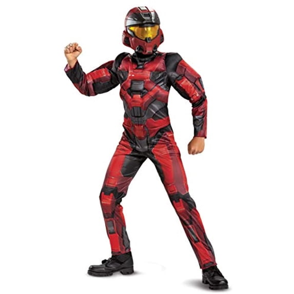 Halo Infinite Red Spartan Costume Video Game Inspired Jumpsuit Medium (7-8)