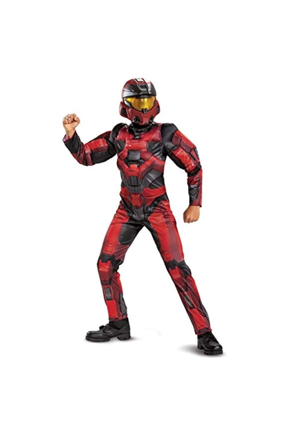 Halo Infinite Red Spartan Costume Video Game Inspired Jumpsuit Medium (7-8)
