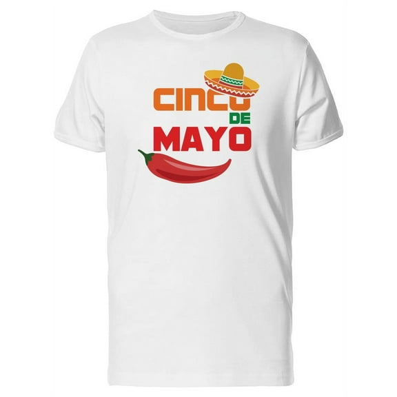 Red Spicy Chili Cinco De Mayo T-Shirt Men -Image by Shutterstock, Male Small