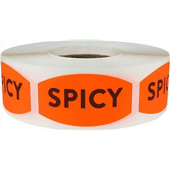 Red Spicy Grocery Store Food Labels .75 x 1.375 Inch 500 Total Adhesive Stickers