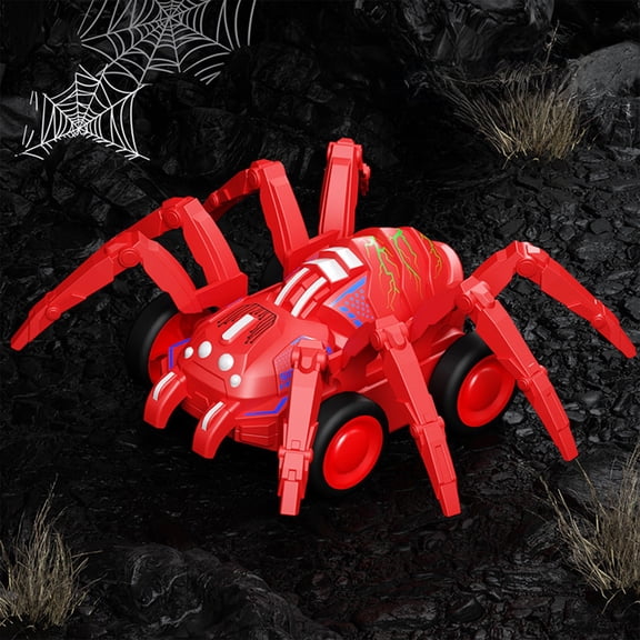 Red Spider Friction Car, Inertial Crawling Toy for Ki-ds, Halloween Decor