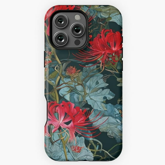 Red Spider Lily Flower Floral Anime Tokyo Ghoul Style A098 Protective Case for iPhone 17 16 15 14 13 12 11 Pro Max