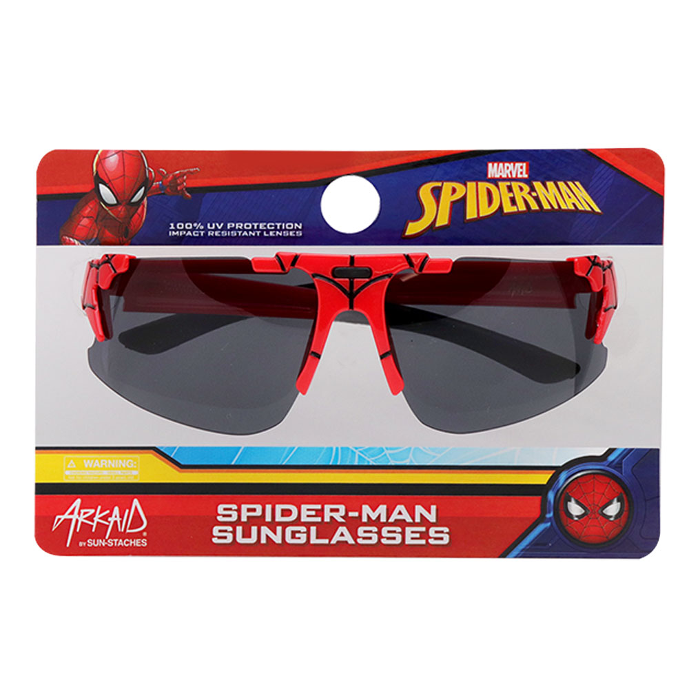 Red Spider-Man Web Kids Sports Wrap Sunglasses - image 1 of 5
