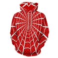 thumbnail image 1 of Red Spider Web Black Cartoon 3D Print Hoodie Men Women Autumn Thin Pullover Sweatshirt Vintage Streetwear Tops, 1 of 6