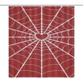 thumbnail image 1 of Red Spider Web Black Cartoon Shower Curtain Modern Home Bathroom Bathtub Decor Waterproof Fabric with Hooks, 1 of 6