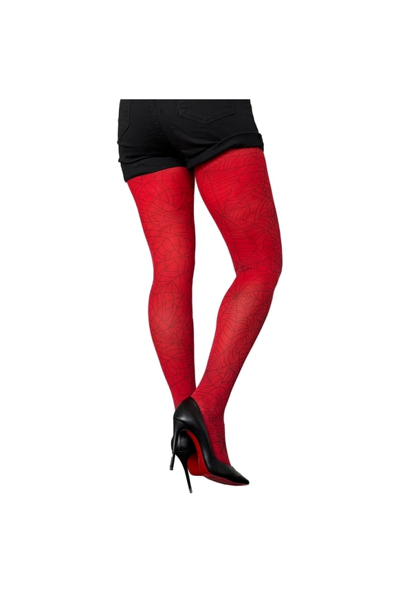 Red Spider Web Tights