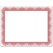 Red Spiral Laser & Inkjet Certificate Border Paper, 25 Sheets