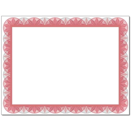 Red Spiral Laser & Inkjet Certificate Border Paper, 25 Sheets