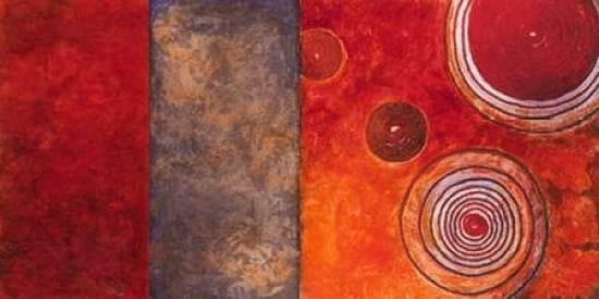 Red Spirals I Canvas Art - Lanie Loreth (10 x 20)