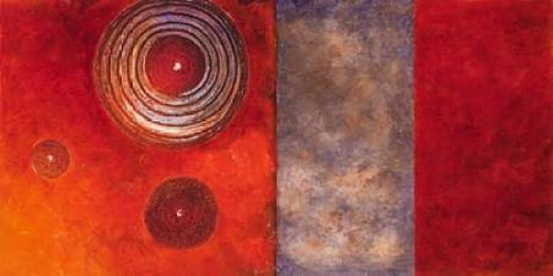 Red Spirals II Canvas Art - Lanie Loreth (10 x 20)