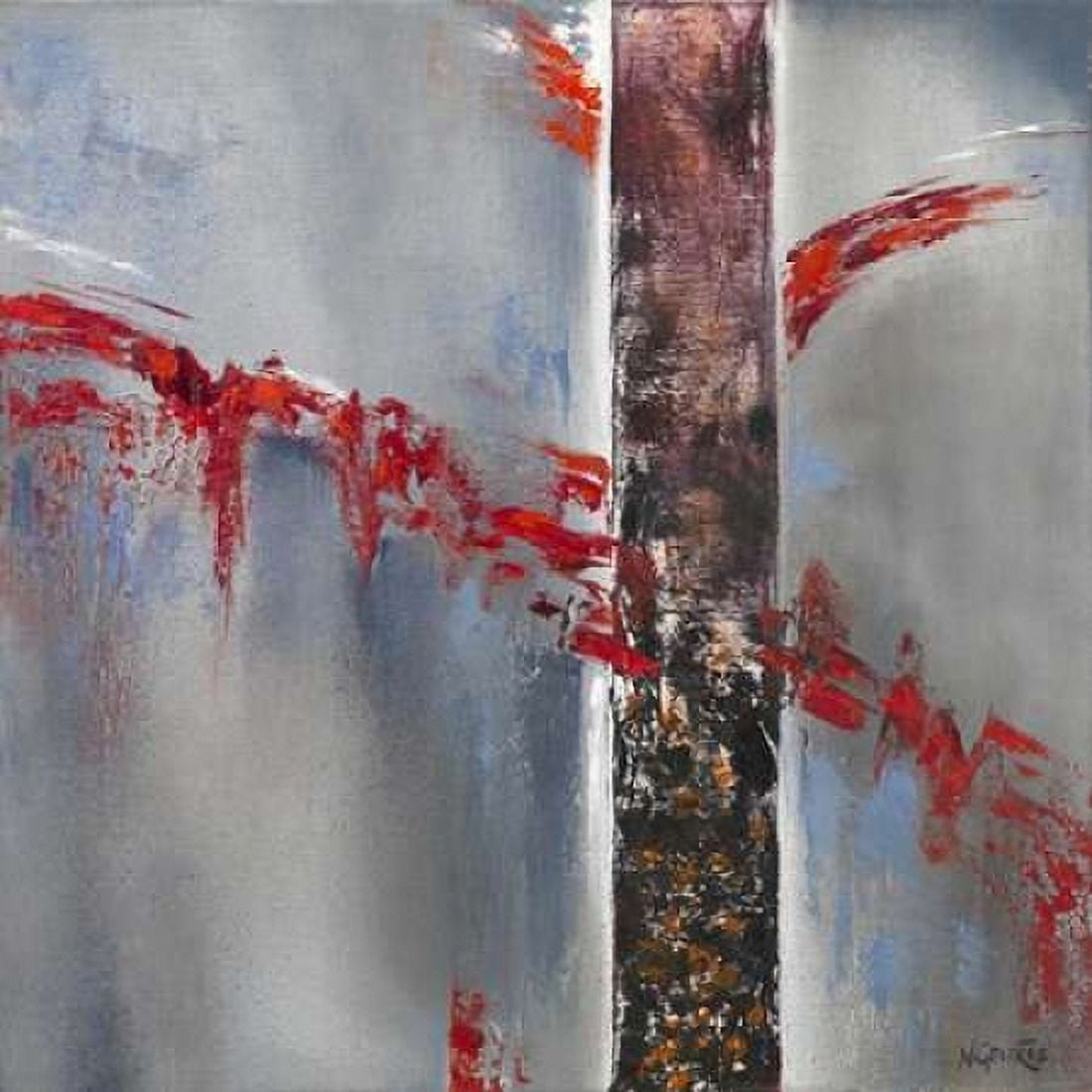 Red Splash II Canvas Art - Nelly Geurts (24 x 24)