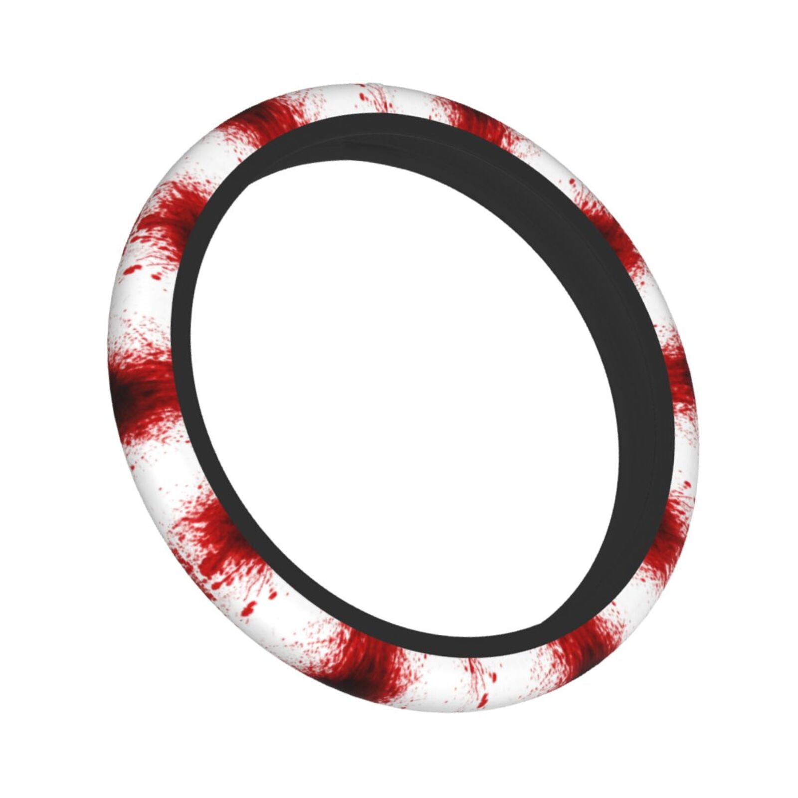 Red Splatter Pattern Elastic Stretch Steering Wheel Cover Car Wheel ...