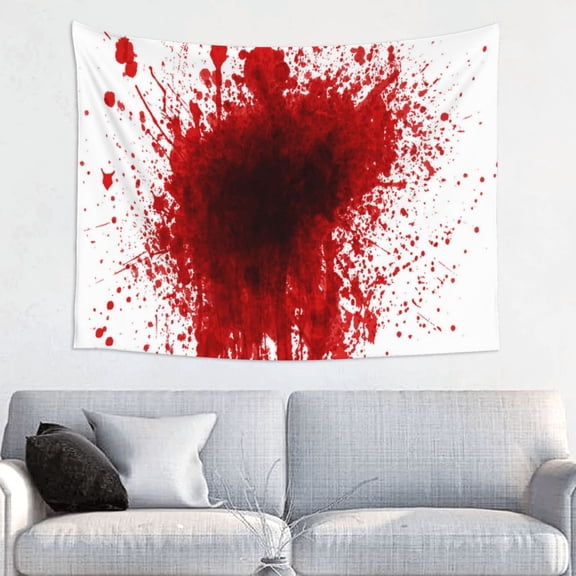 Red Splatter Pattern Tapestry For Bedroom Aesthetic Tapestries Wall Hanging (29" X 37")