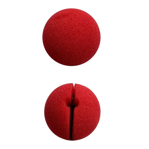 Red Sponge Foam Clown Nose - Rudolf Reindeer (Set Of 2)