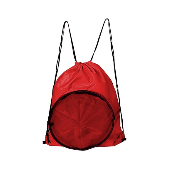 Red Sport Ball Mesh Drawstring Cinch Pack