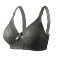 thumbnail image 1 of Red Sports Bra, Women's Plus Size Bra,Casual Sexy Lace Front Button Shaping Cup Shoulder Strap Underwire Bra Plus Size Extra-Elastic Wirefree, invisible Bandeau Bra with Support Christmas Clearance, 1 of 2