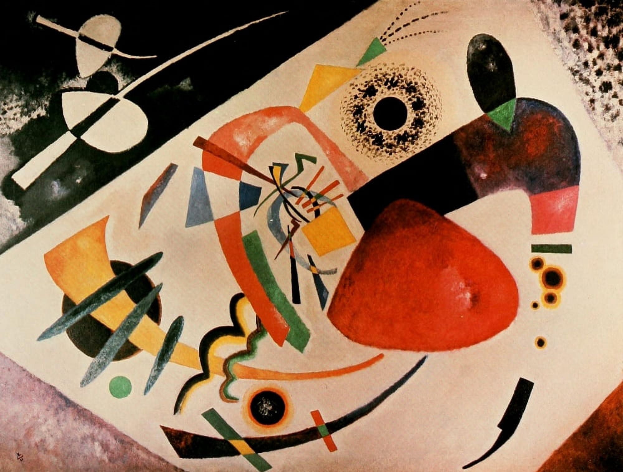 Red Spot II 1921 Canvas Art - Wassily Kandinsky (24 x 36)
