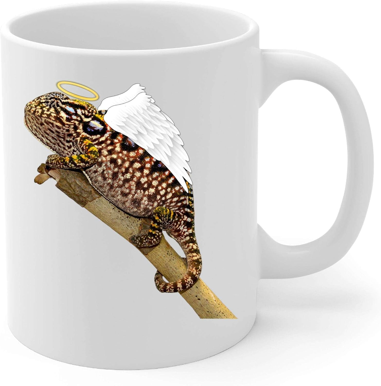 Red Spots Carpet Chameleon Angel Wings Memorial Coffee Mug Sympathy