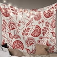 thumbnail image 1 of Red Spring Floral Large Tapestry for Bedroom Wall Hanging Tapestry, Summer Botanical Farmhouse Ceiling Backdrop Tapestries Poster Blanket Wall Decor for Teens Room Living Room Dorm 85" x 90", 1 of 8