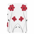 thumbnail image 1 of Red Spring Floral Microfiber Kitchen Towel, Pastoral Summer Botanical Elegant Soft Absorbent Dish Towels, Quick Drying Washable Dishcloths for Kitchen Cleaning, Drying Dishes, 18x28 Inches, 1 of 9