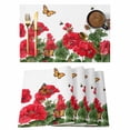 thumbnail image 1 of Red Spring Floral Placemats Set of 6, Butterfly Farmhouse Placemats for Dining Table, Place Mats for Kitchen Tabletop, Waterproof Wipeable Dining Table Mats Set, 1 of 9