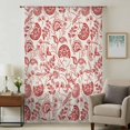 thumbnail image 1 of Red Spring Floral Sheer Curtains 54 Inches Long, Summer Botanical Farmhouse Light Filering Curtains, Breathable Simi Curtain Privacy Drapes for Kitchen Bathroom Nursery Small Window Treatment, 1 of 9