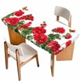thumbnail image 1 of Red Spring Floral Table Cloths for 5 Foot Rectangle Tables, Butterfly Farmhouse Patio Waterproof Elastic Fitted Tablecloths, Washable Rectangular Table Cover for Camping, 1 of 8