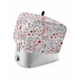 thumbnail image 1 of Red Spring Floral Toaster Cover 4 Slice, Vintage Botanical Colorful Elegant Dustproof Bread Machine Oven Cover with Storage Pockets, Fits Most Kitchen Toasters Protector, 1 of 5