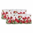 thumbnail image 1 of Red Spring Floral Valances for Windows, Decorative Rod Pocket Window Valance Curtains, Butterfly Farmhouse Short Curtain Drapes for Kitchen/Bathroom/Living Room, 2 Panels, 60" W x 18" L, 1 of 8