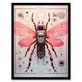 thumbnail image 1 of Red Spy Flycam Robot Hybrid Secret Military Schematic Blueprint Futuristic Complex Arcane Manuscript Gift For Him Man Cave Artwork Framed Wall Art Print A4, 1 of 5