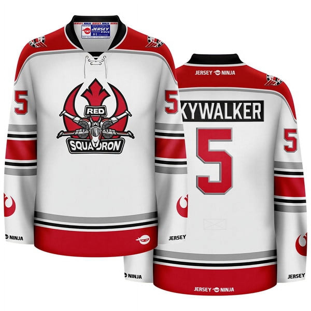 Red Squadron Skywalker Hockey Jersey