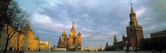 Red Square Moscow Russia Canvas Art - Panoramic Images (36 x 12)