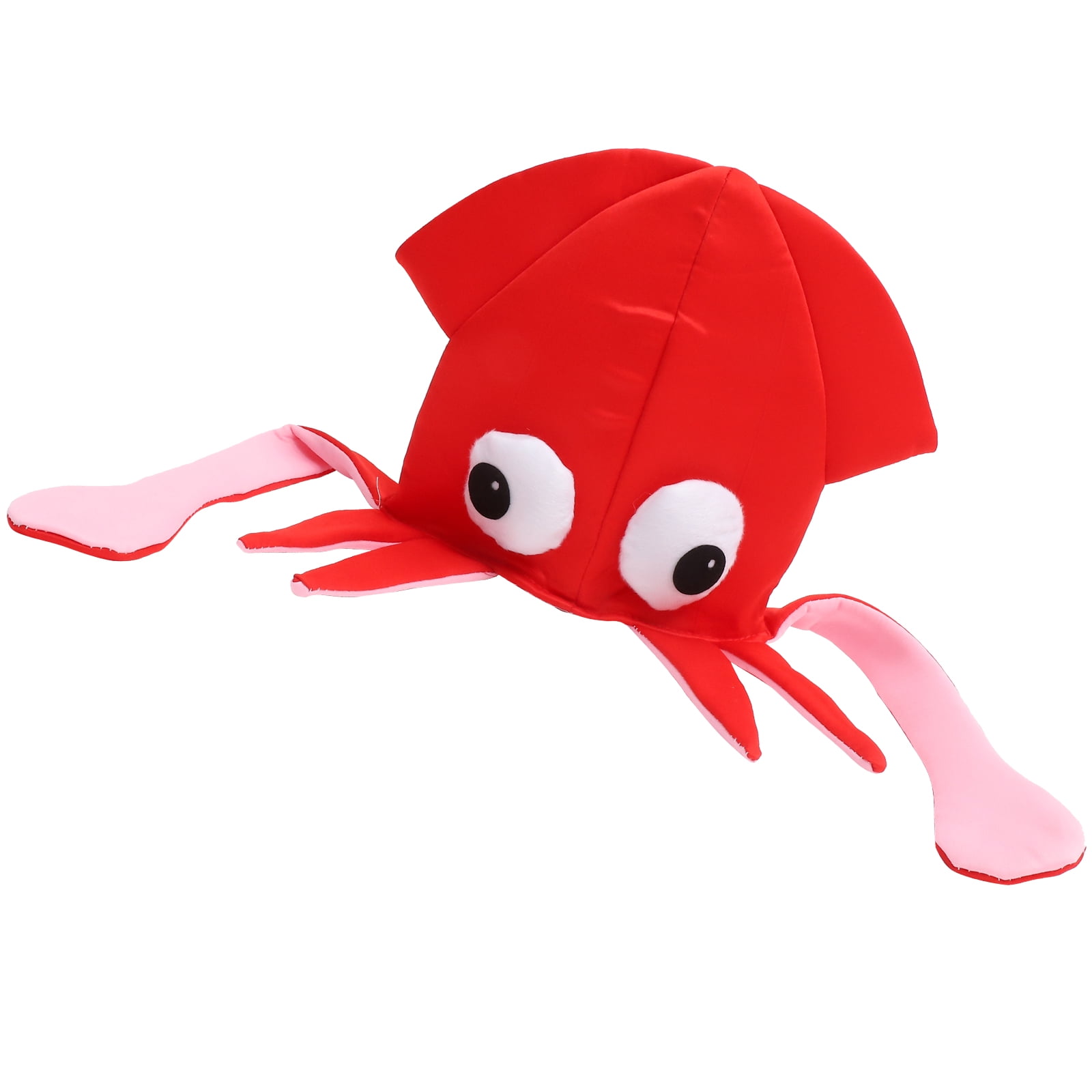 Red Squid Hat Costume Cloth Tiara Caps Kids Hair Jewls Party Funny Men ...