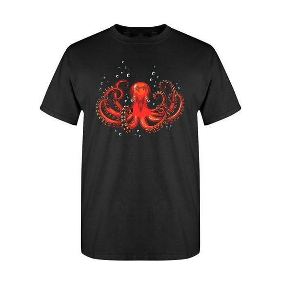 Red Squid T-Shirt Men -Image by Shutterstock, Male Medium